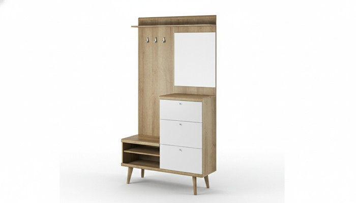 Wardrobe Hallway Wardrobe Hanging Storage Wall Door Wardrobes & Hook Set