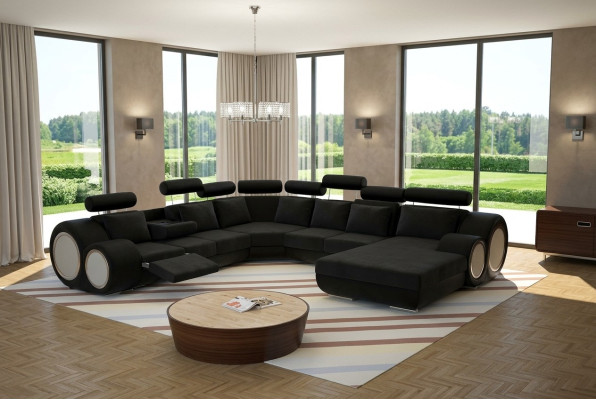 Sofa Designer Living Landscape U-Form Couch Corner Sofa with USB Upholstery Set Sofas