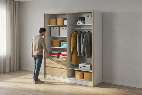 Multipurpose Shelves Wardrobe Closet Storage Shelving Unit 180cm New
