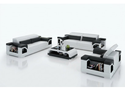 Leather sofa couch set 3+2+1 seater suite design modern sofa with USB