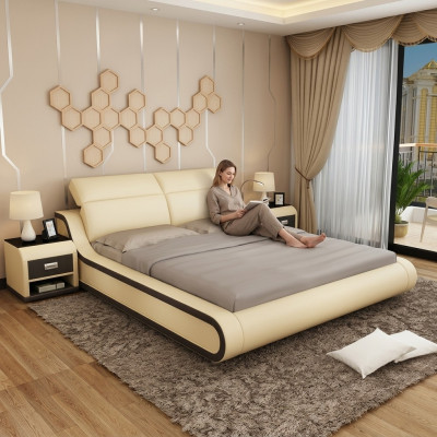 Waterbed Hotel Double Bed Beds With USB Complete Leather Bed Upholstered Bed Water