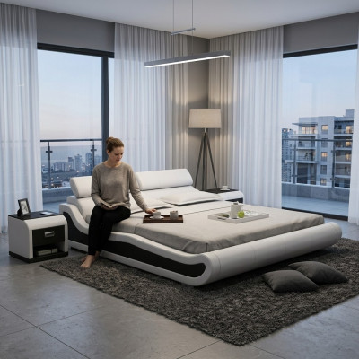 Waterbed Hotel Double Bed Beds With USB Complete Leather Bed Upholstered Bed Water