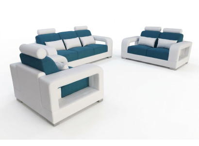 Sofa Couch Upholstered Living Area Seating Furniture Set Suite 3+2+1 Sofas with USB