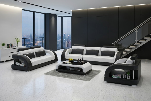 Design leather sofa sets 3+2+1 seater set sofa set sofa USB