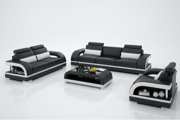 Designer Sofa Set Leather Sofa USB Set 3+2+1 Suite Sofa Couch New Suites