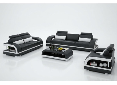 Designer Sofa Set Leather Sofa USB Set 3+2+1 Suite Sofa Couch New Suites