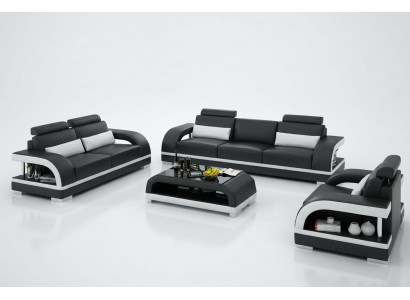Designer Sofa Set Leather Sofa USB Set 3+2+1 Suite Sofa Couch New Suites