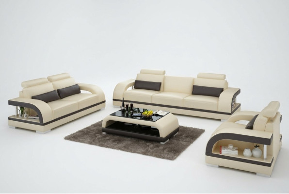 Designer sofa set leather sofa with USB set 3+2+1 suite couch sofa suites