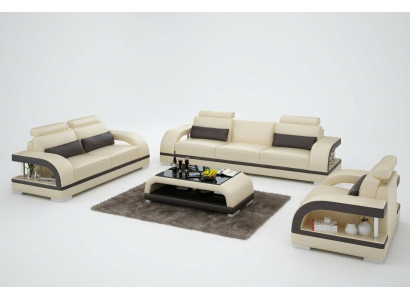 Designer sofa set leather sofa with USB set 3+2+1 suite couch sofa suites