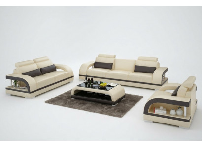 Designer sofa set leather sofa with USB set 3+2+1 suite couch sofa suites