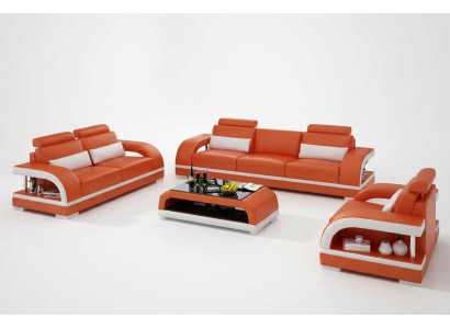 Designer sofa set leather sofa with USB set 3+2+1 sofa couch sets