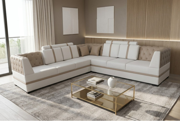 Leather sofa couch living landscape corner suite design modern sofa USB L shape A1128
