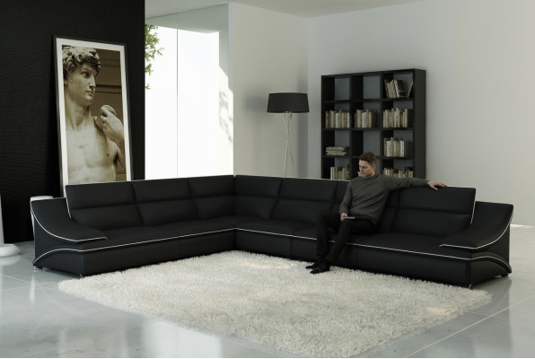 Leather sofa couch living landscape corner sofa corner design modern sofa USB A1160