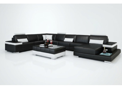 Living landscape couch upholstery corner suite designer leather sofa big sofa with USB