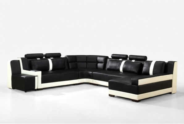Sectional living landscape + USB upholstered corner suite design couch modern leather sofa
