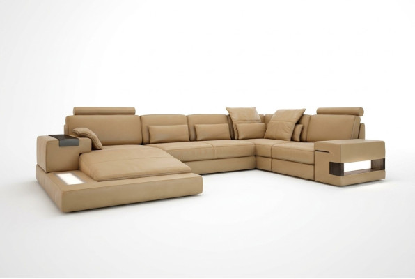 U-shaped sofa living landscape U-shaped corner sofa couch set Upholstered corner sofa with USB