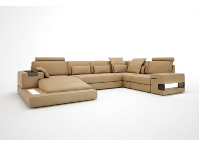 U-shaped sofa living landscape U-shaped corner sofa couch set Upholstered corner sofa with USB
