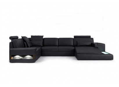 Textile fabric sofa couch upholstered living landscape design sofas corner sofa USB LED