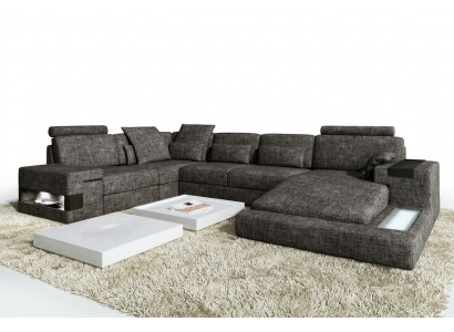 Corner sofa leather sofa sofa USB upholstery ensemble shape XXL big sofas living landscape