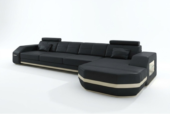 Relax in style with the new L-shaped corner sofa featuring premium leather upholstery.