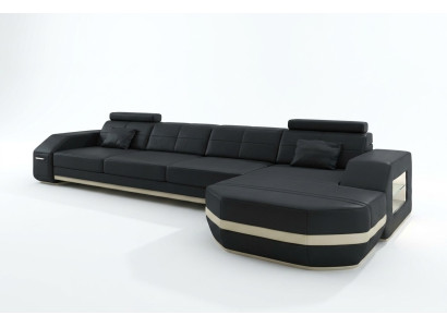 Relax in style with the new L-shaped corner sofa featuring premium leather upholstery.