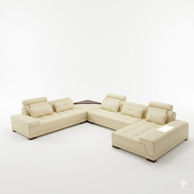 Living landscape couch upholstery corner suite designer leather sofa big sofa new + USB