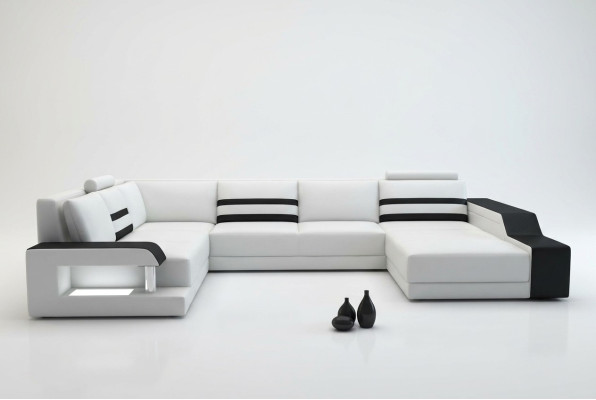 Leather sofa, sofa couch, upholstered corner sofa, big set, living landscape sofas with USB