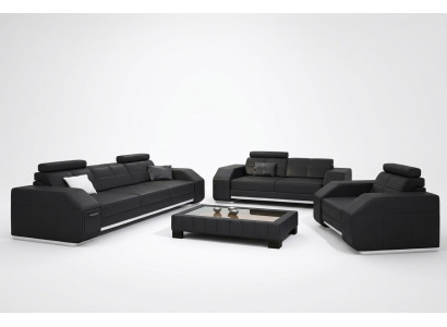 Leather sofa with USB sofa set 3+2+1 leather couch upholstery seat designer set