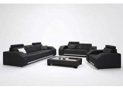 Leather sofa with USB sofa set 3+2+1 leather couch upholstery seat designer set
