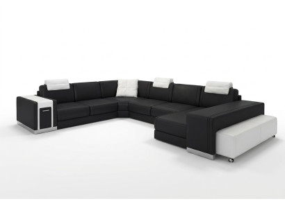 Living landscape sofa with USB couch cushion corner XX big corner sofa leather sofa design