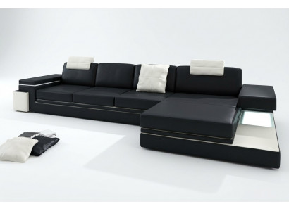Leather sofa with USB living landscape XXL corner sofa big sofa design couch designer sofa