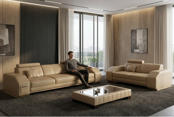 Designer sofa set leather sofa USB set 3+2+1 suite new sofa couch sets