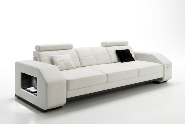 Sofa set with USB Sofa Couch Upholstery Seat Set 3+2+1 Living area Leather