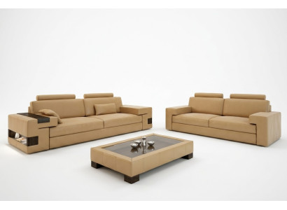 Leather Sofa USB Modern Sofa Set 3+2+1 Couch Seat Upholstery Sofa Set