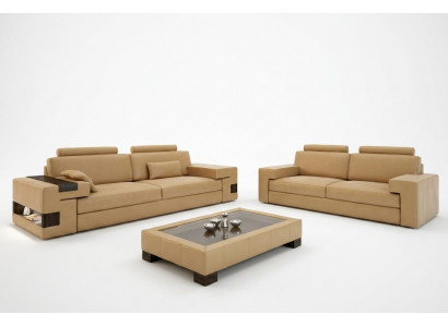 Leather Sofa USB Modern Sofa Set 3+2+1 Couch Seat Upholstery Sofa Set