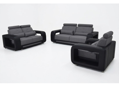 Sofa with USB upholstery couch design seating complete set leather fabric new