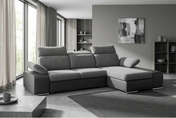 Design corner sofa couch leather multifunctional living area fabric upholstery