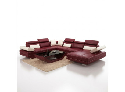 Corner sofa with USB couch living area leather couches upholstered corner seating set
