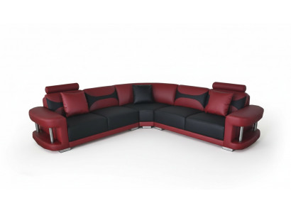Leather Modern XXL Couch Living Landscape Leather Sofa Sofa Set Sofa L-Shaped with USB