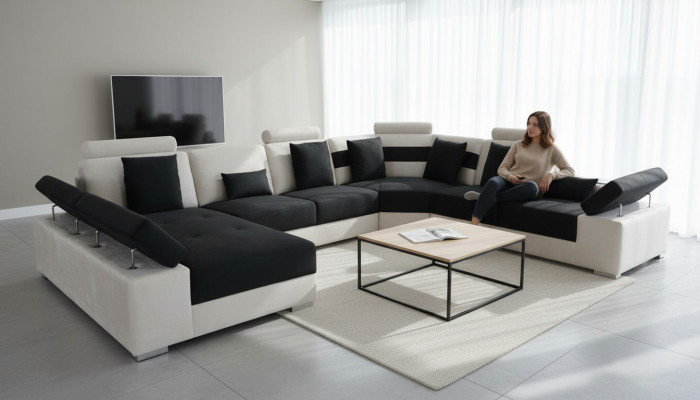 Corner sofa L-shape Yellow corner sofa Corner couch with bed storage Sofa seating area