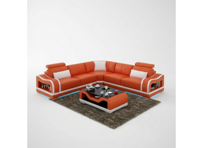 Leather sofa couch living landscape corner sofa corner set design modern sofa with USB