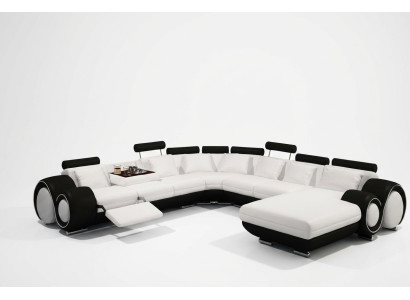Leather Sofa With USB Couch XXL Living Landscape Leather Couch Big Sofas Corner Sofa