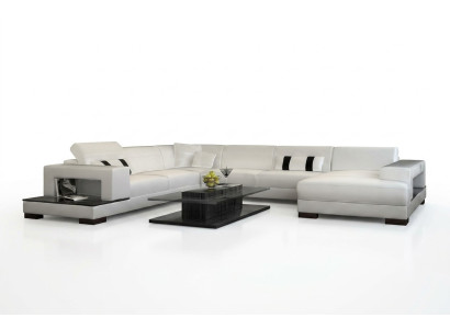 Living room couch upholstery corner set designer leather sofa big sofa with USB