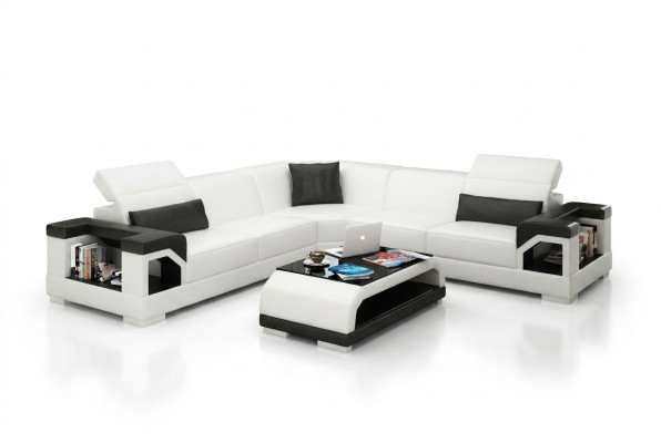 Leather sofa couch living area corner sofa corner suite design modern sofa with USB