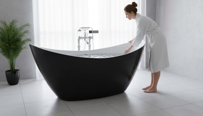 Design bathtub bathtubs oval freestanding modern bathroom