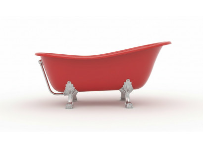 Red designer bathtub freestanding luxury tub in red bath tub