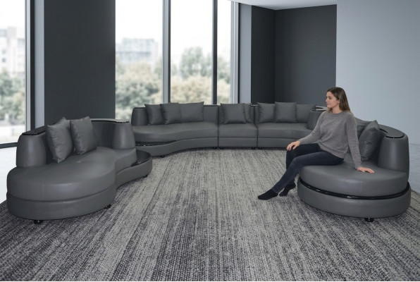 Luxury Living Corner Leather Sofa Set Landscape Upholstery Corner XXL Big Sofa U-Shaped + USB
