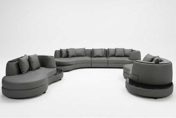 Luxury Living Corner Leather Sofa Set Landscape Upholstery Corner XXL Big Sofa U-Shaped + USB