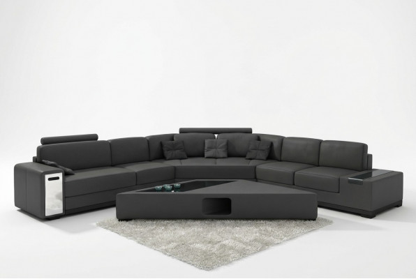 Leather sofa corner sofa with USB upholstery designer corner set living landscape LimaS