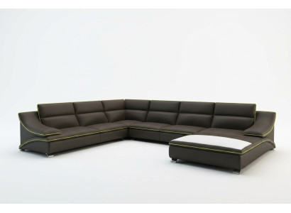 Corner sofa with USB leather sofa upholstery living area couch sofa corner suite U shape